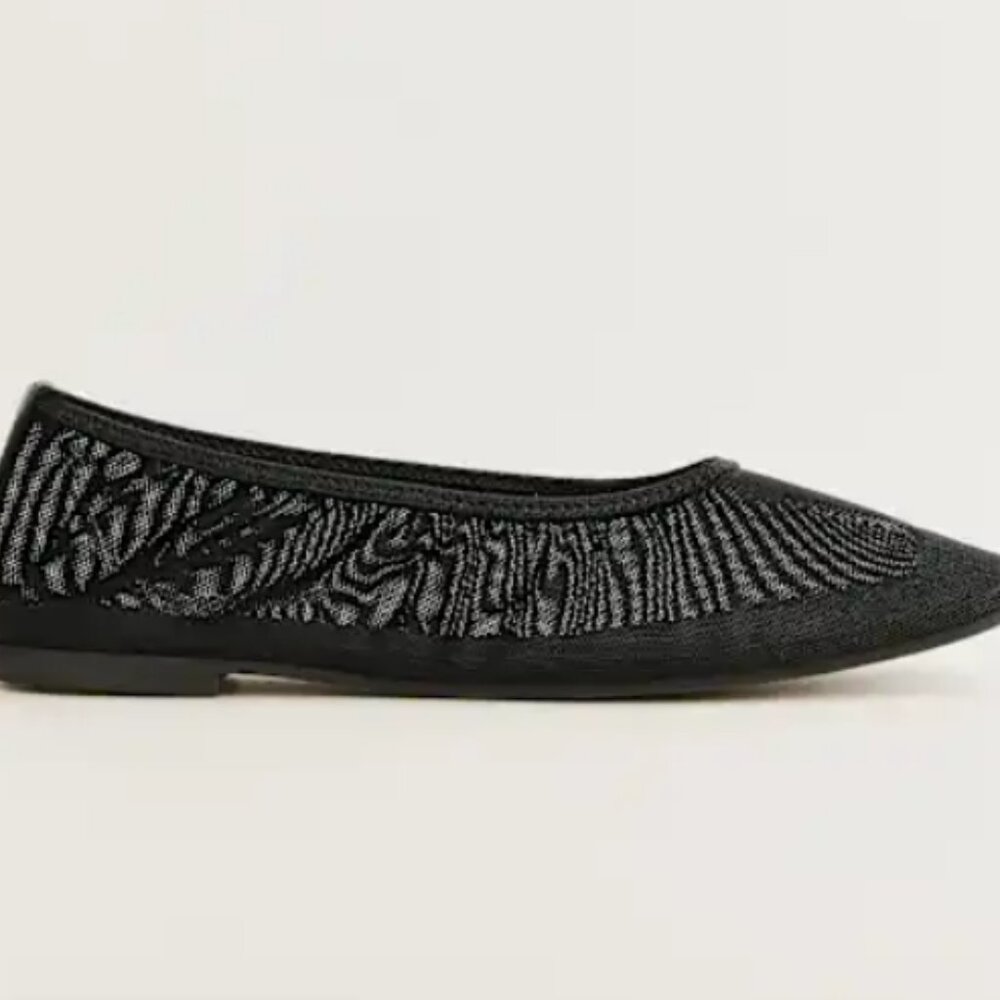 Reformation & Laura Herrier: Marcadet Ballet Flat Black - Size 8